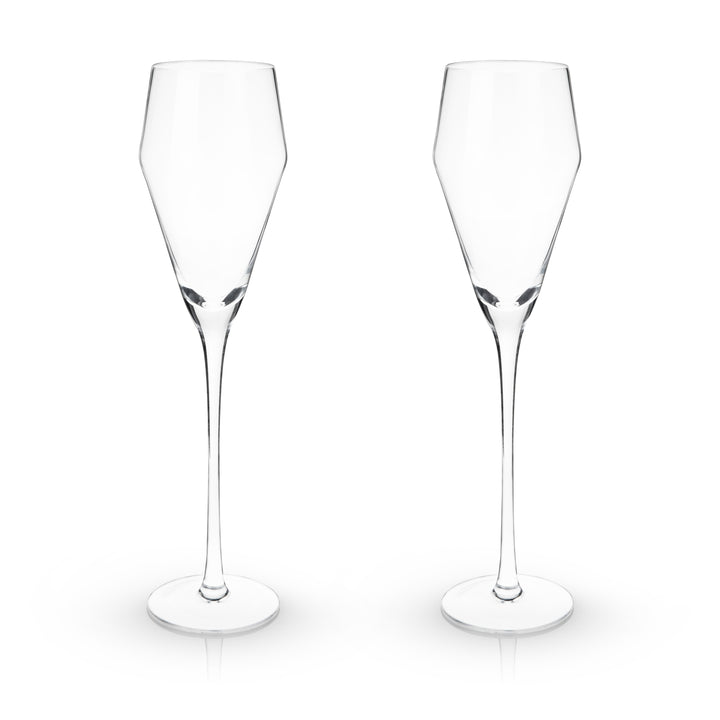 ANGLED CRYSTAL COCKTAIL GLASSES