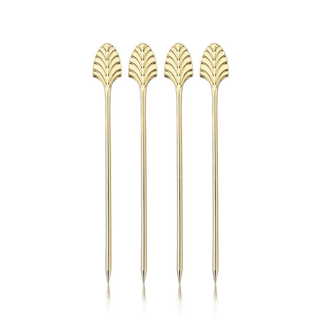 GOLD ART DECO COCKTAIL PICKS