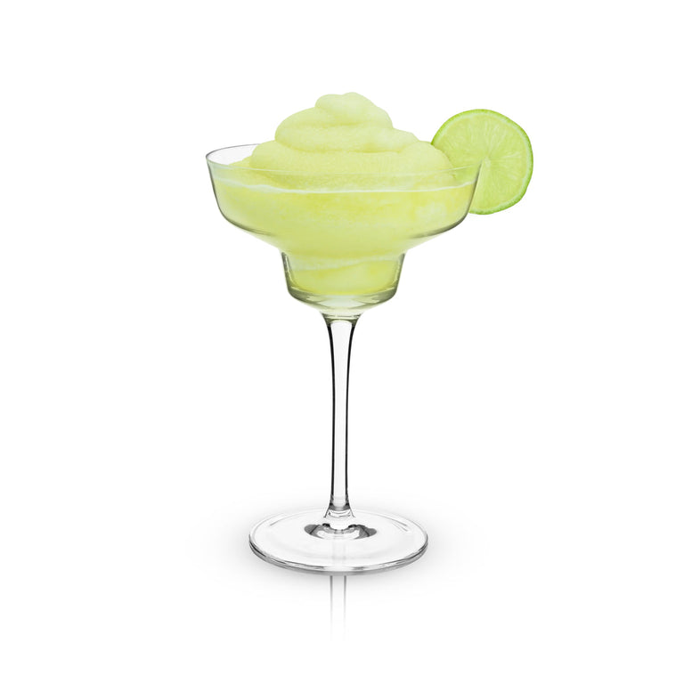 ANGLED CRYSTAL MARGARITA GLASSES | COCKTAIL