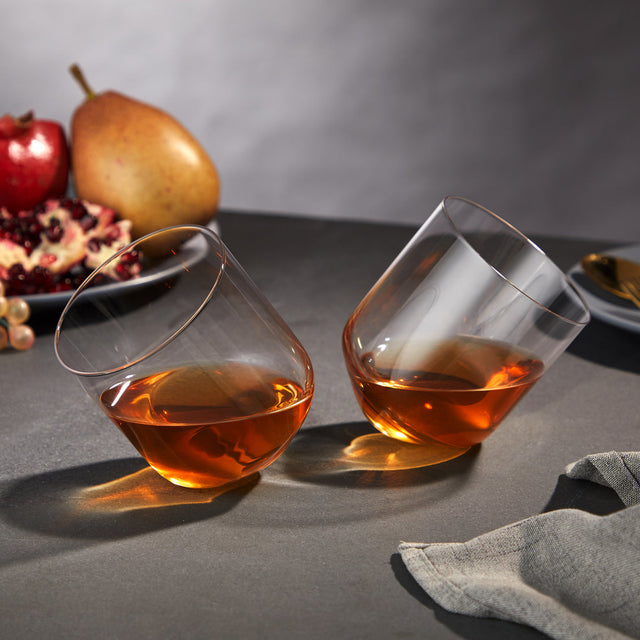 ROLLING CRYSTAL WHISKEY TUMBLERS