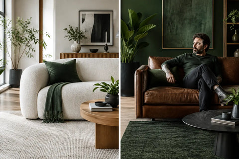 Boucle Versus Leather Sofas for Modern Homes