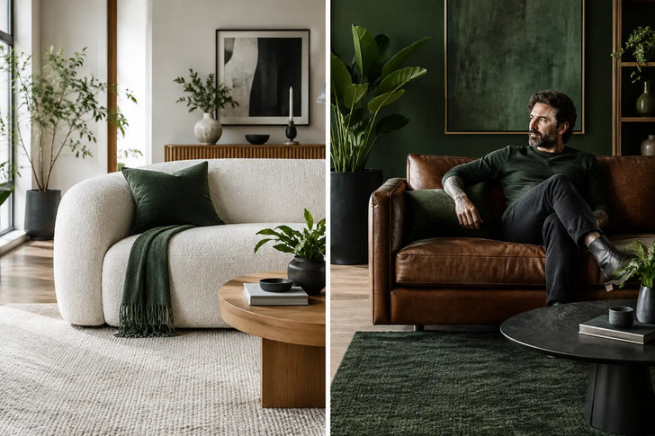 Boucle Versus Leather Sofas for Modern Homes