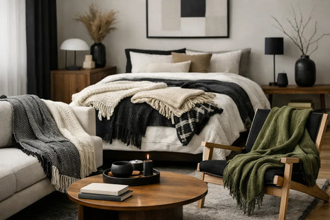 12 Best Modern Throw Blankets for Layered Rooms