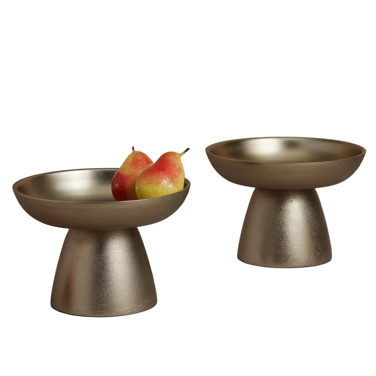 Stinson Antique Brass Small Pedestals - Set of 2