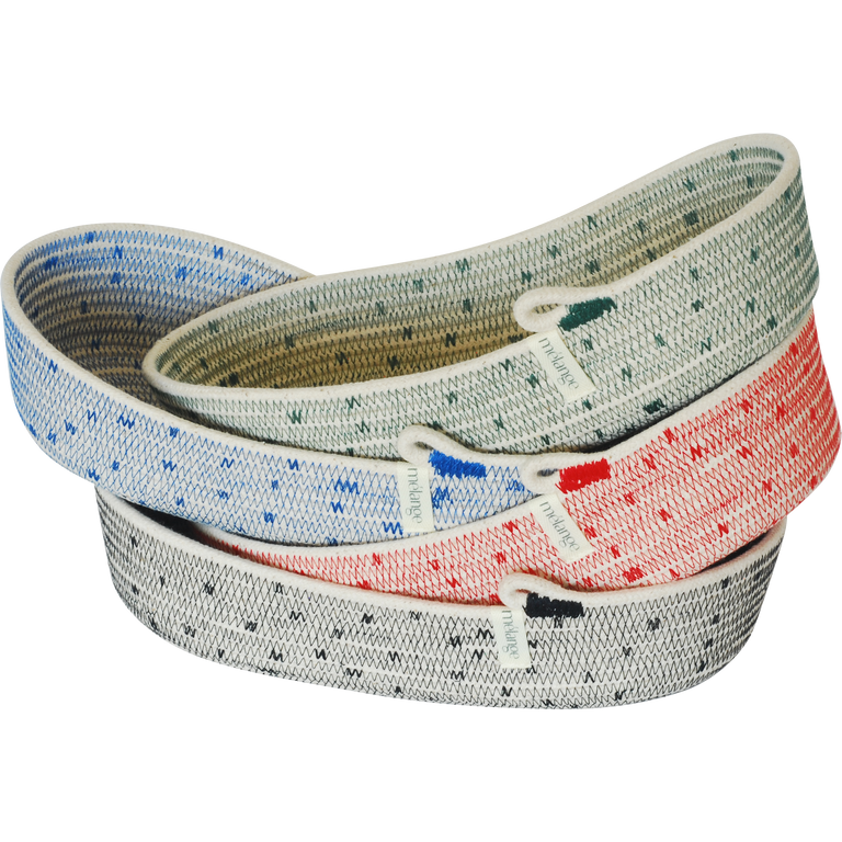OVAL BASKET S - STITCHED (POLKA DOT)(VARIOUS COLOURS) | ORGANIC SOUTH AFRICAN COTTON CRAFT