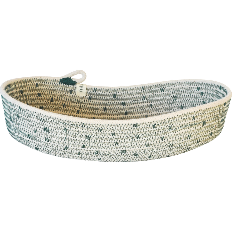 OVAL BASKET S - STITCHED (POLKA DOT)(VARIOUS COLOURS) | ORGANIC SOUTH AFRICAN COTTON CRAFT