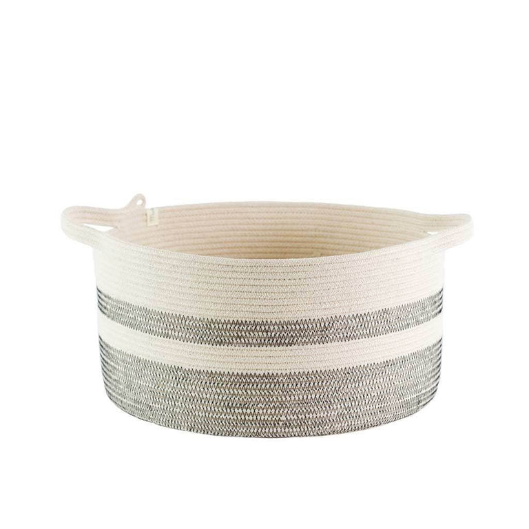 HANDLE BASKET - STITCHED BLACK | ORGANIC SOUTH AFRICAN COTTON CRAFT