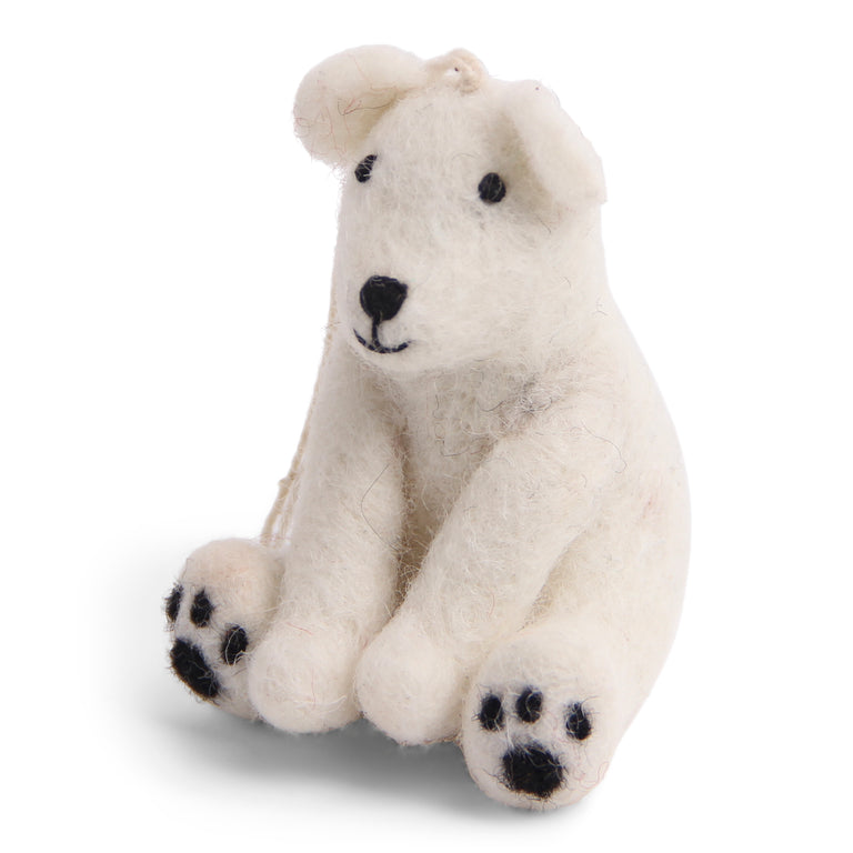 SITTING FELT POLAR BEAR (NEPAL) | HOLIDAY