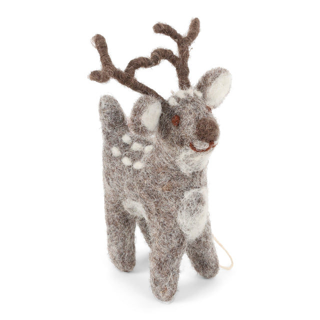 CUTE GREY FELT DEER (NEPAL) | HOLIDAY