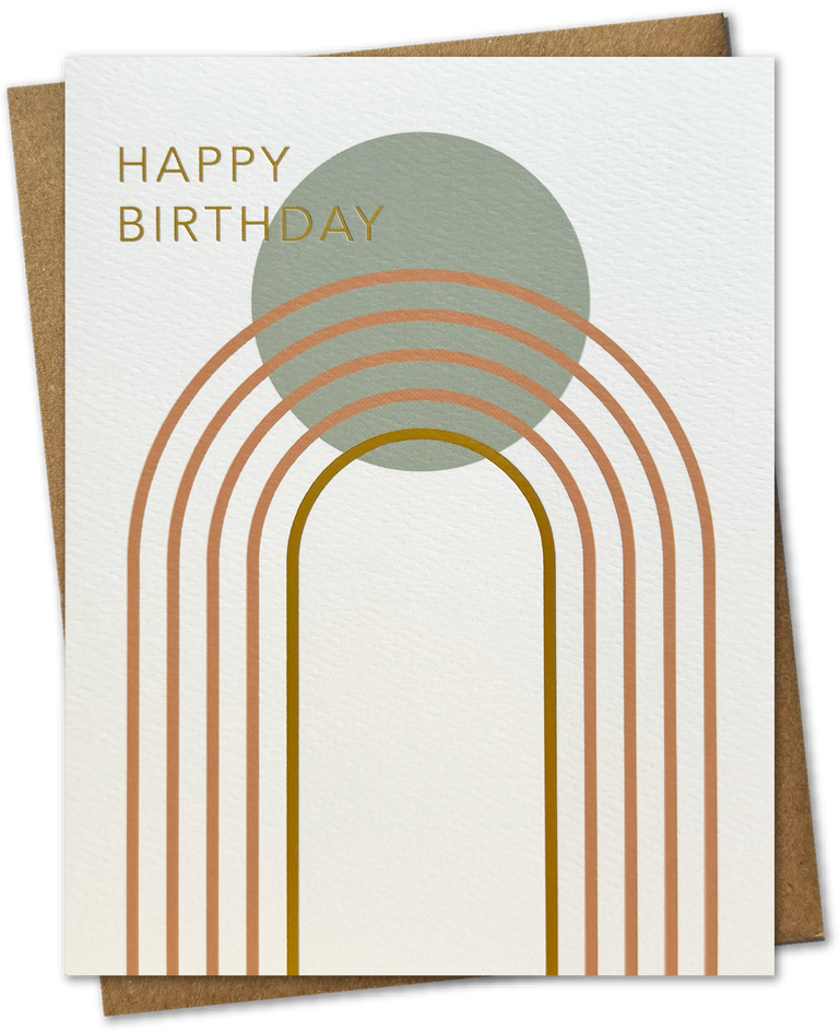 LUXE | Gold Foil Mid-Century Modern Birthday Card  | GREETING CARD - BIRTHDAY