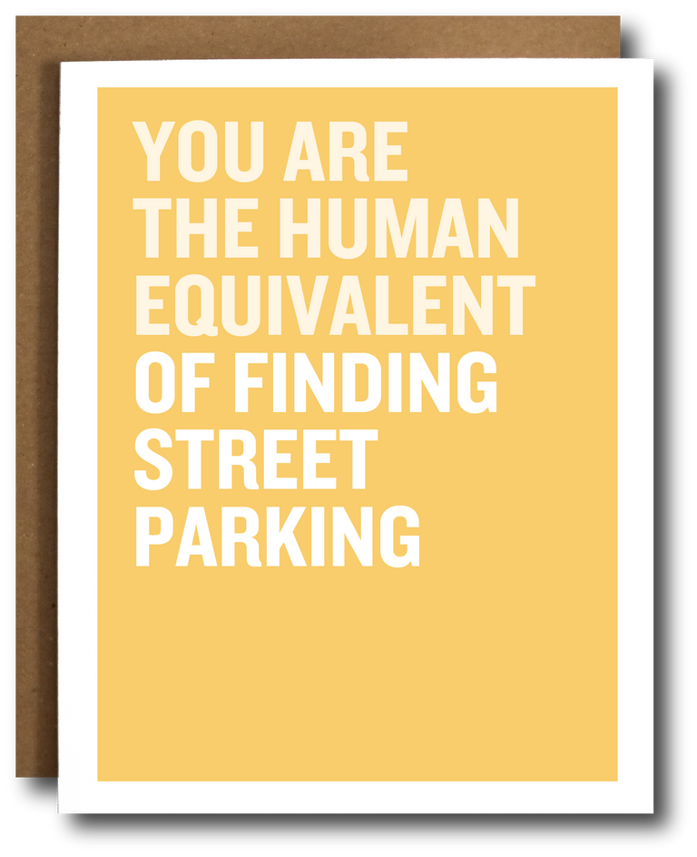 Street Parking Appreciation Love Card | GREETING CARD - APPRECIATION