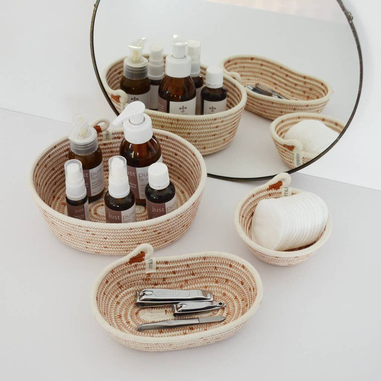PETITE OVAL BASKET - SAFARI | ORGANIC SOUTH AFRICAN COTTON CRAFT