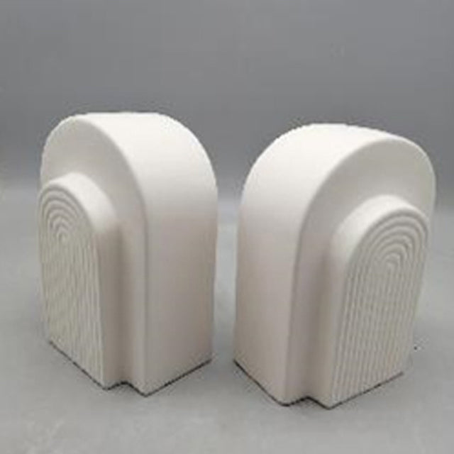 WHITE CERAMIC ARCH BOOKENDS | OBJECTS