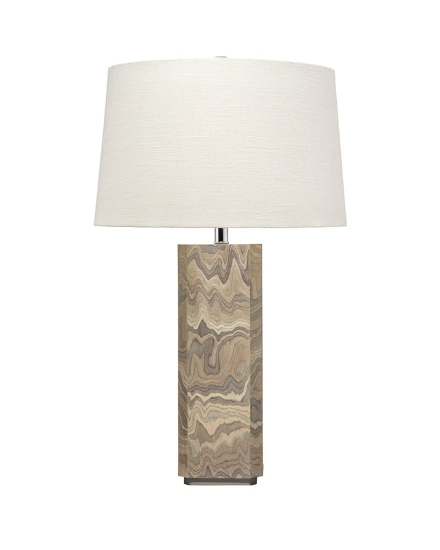 CANYON TABLE LAMP, SAND WOOD VENEER