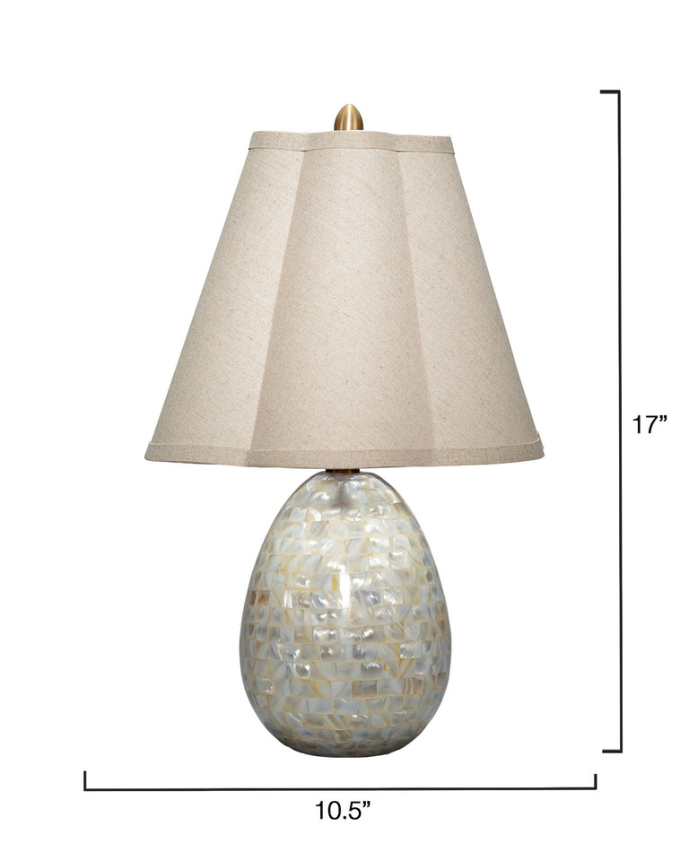 CAPSULE TABLE LAMP, MOTHER OF PEARL