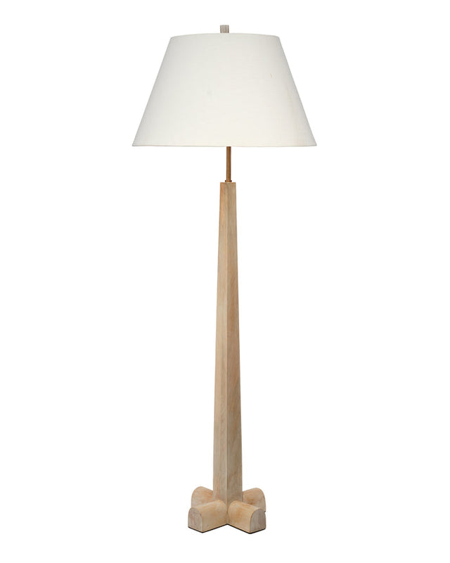 CHARLESTON FLOOR LAMP, WHITE WASHED WOOD