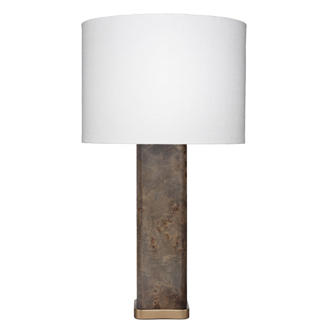 PRESTON TABLE LAMP, BURL WOOD