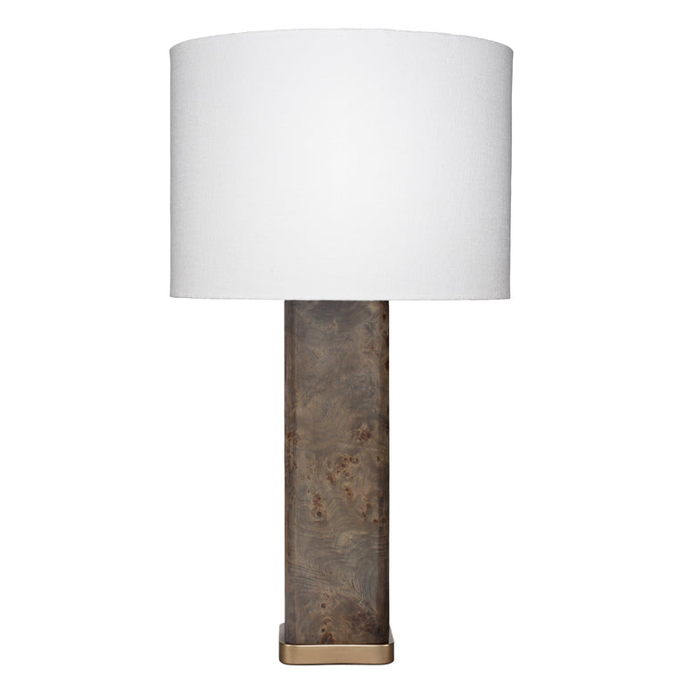 PRESTON TABLE LAMP, BURL WOOD