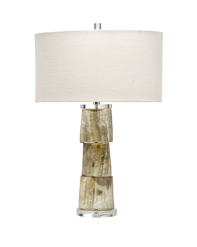 STAG TABLE LAMP, CREAM STACKED HORN