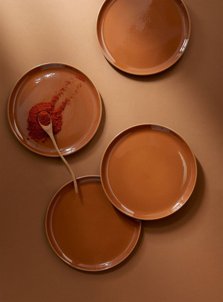 HANDMADE STONEWARE FLAT SALAD/DINNER PLATE | EDAN 9.4" | KITCHEN