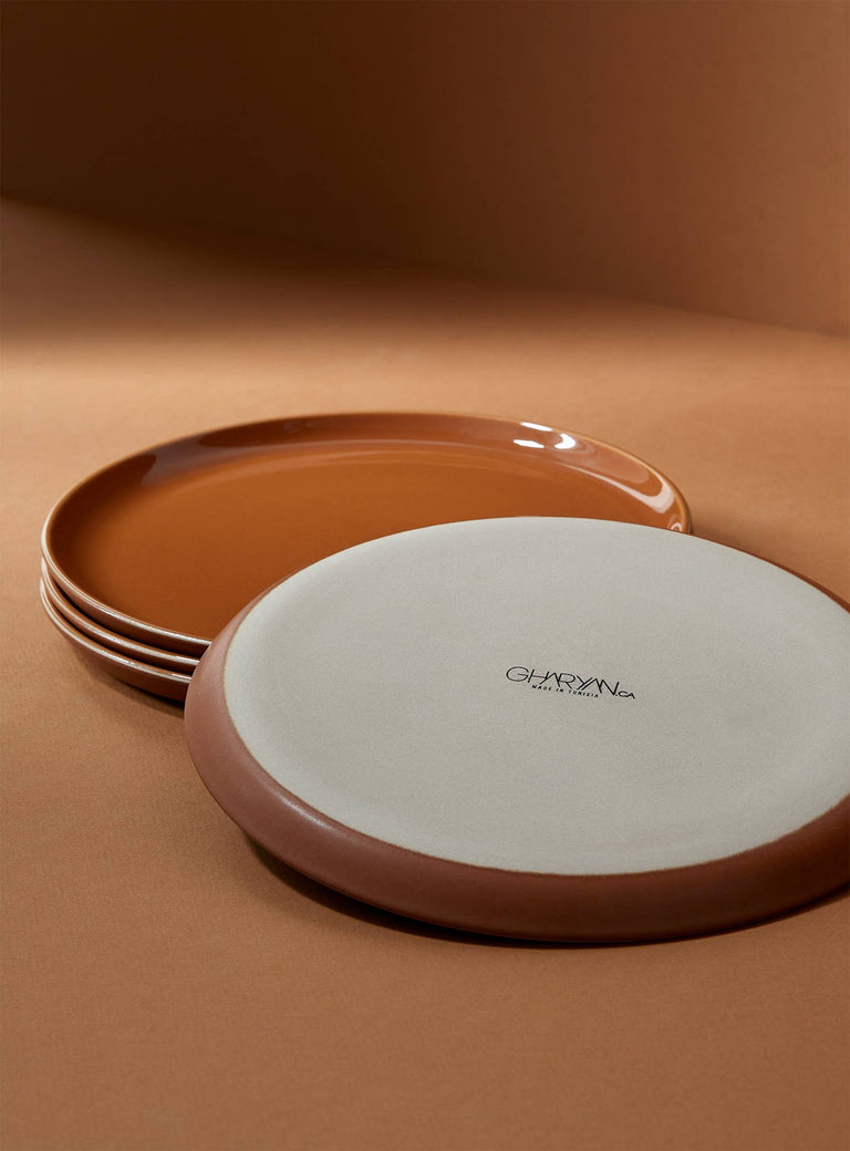 HANDMADE STONEWARE FLAT SALAD/DINNER PLATE | EDAN 9.4" | KITCHEN