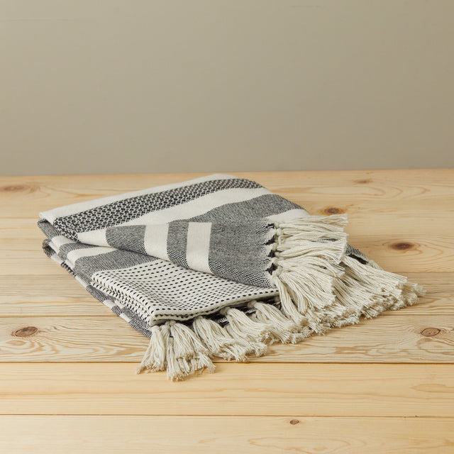 KENI RECYCLED THROW, IVORY | THROWS