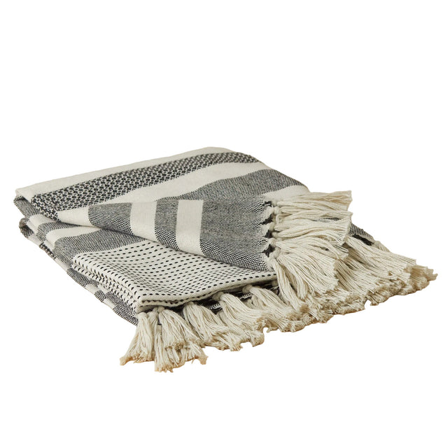 KENI RECYCLED THROW, IVORY | THROWS