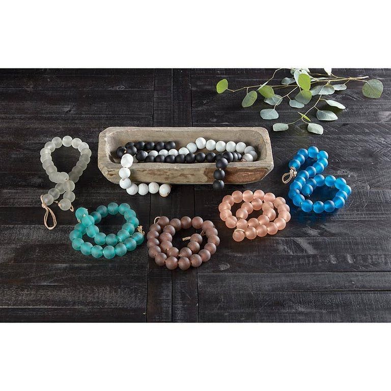 BLACK GLASS DECOR BEADS