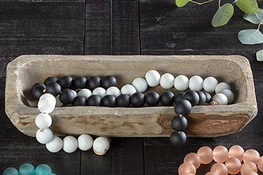 BLACK GLASS DECOR BEADS