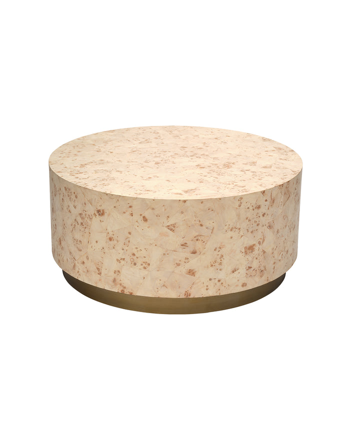 CONFIGURATION COFFEE TABLE, BLEACHED BURL WOOD