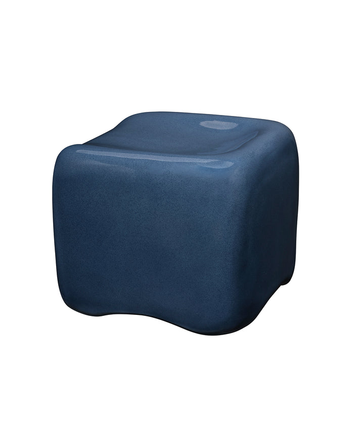 CUSHION CONCRETE STOOL, BLUE