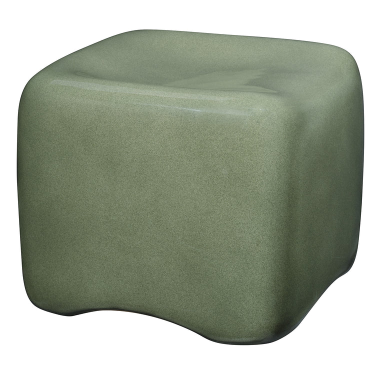 CUSHION CONCRETE STOOL, OLIVE