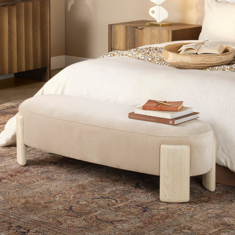 BENCH, EARL VELVET AND PALE OAK