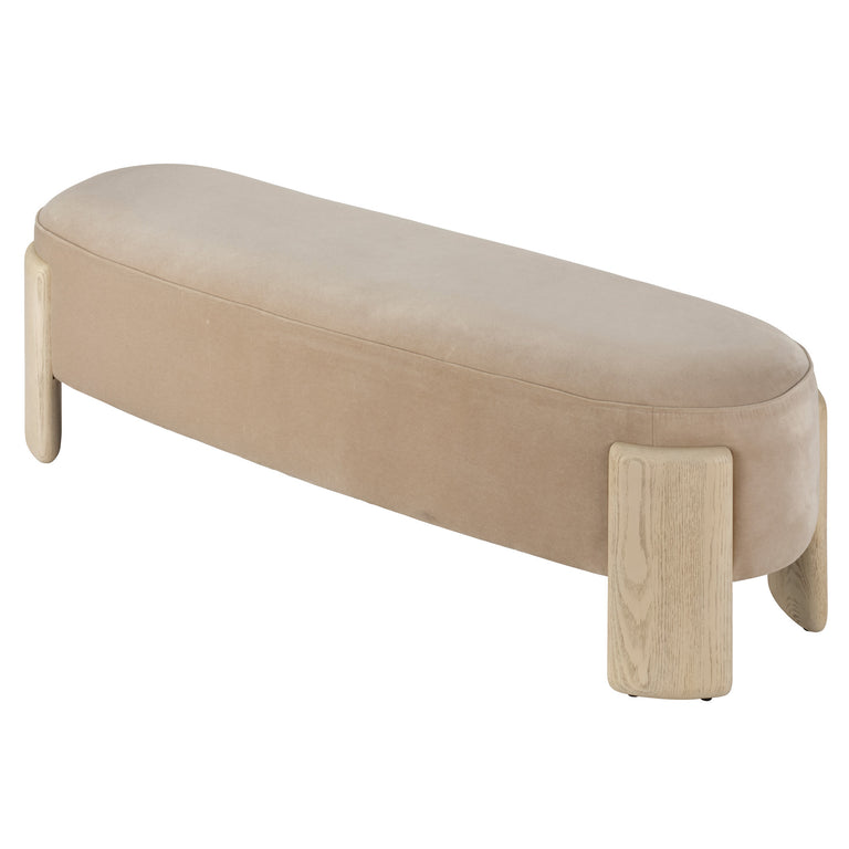 BENCH, EARL VELVET AND PALE OAK