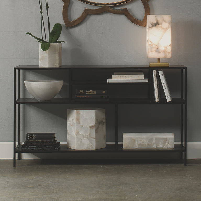 ELEMENT SHELVED CONSOLE TABLE
*MUST SHIP COMMON CARRIER.