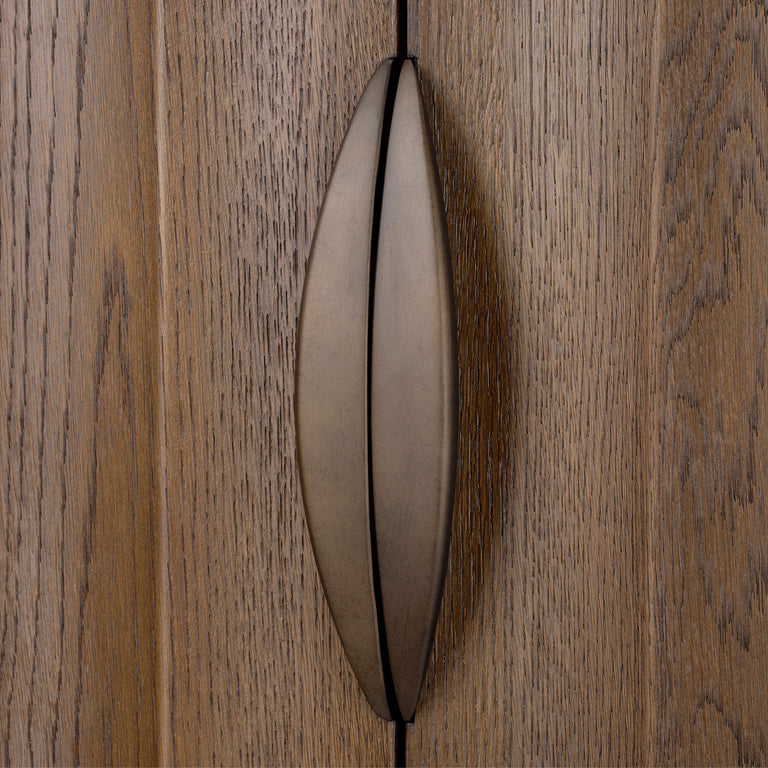 FLUTED ARCHED CABINET, SUGAR OAK
