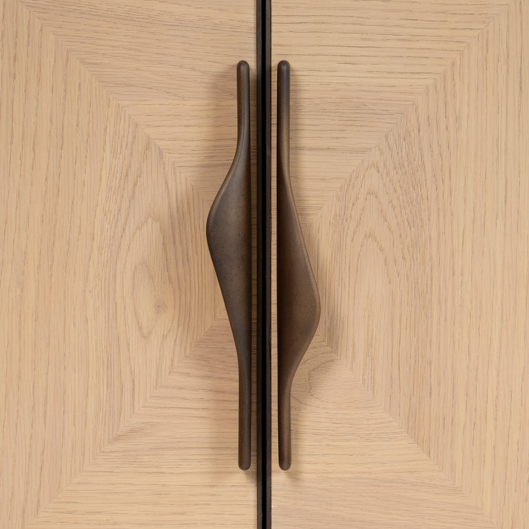 FOUR DOOR CREDENZA, PALE OAK