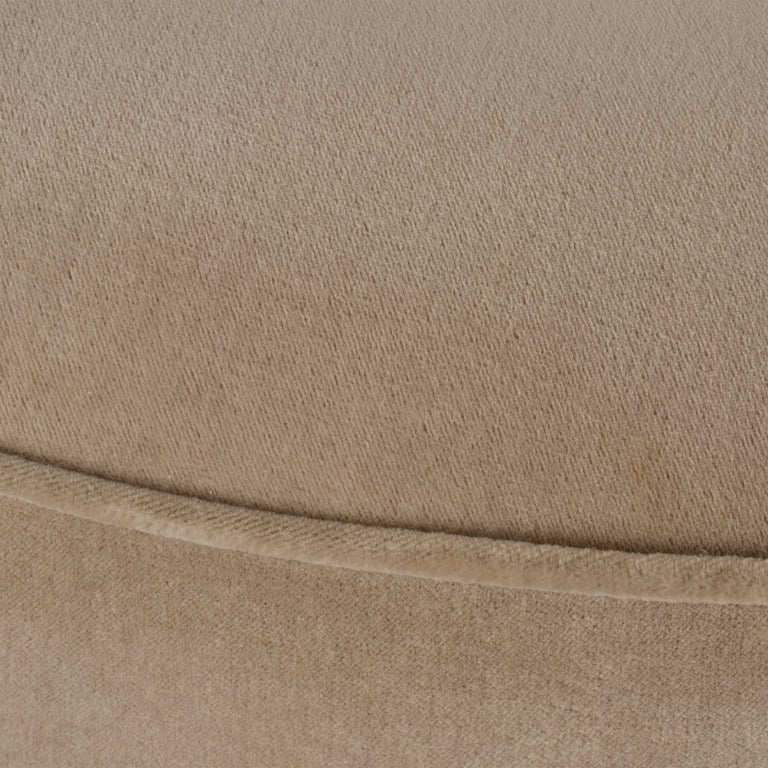 OTTOMAN, EARL VELVET AND PALE OAK