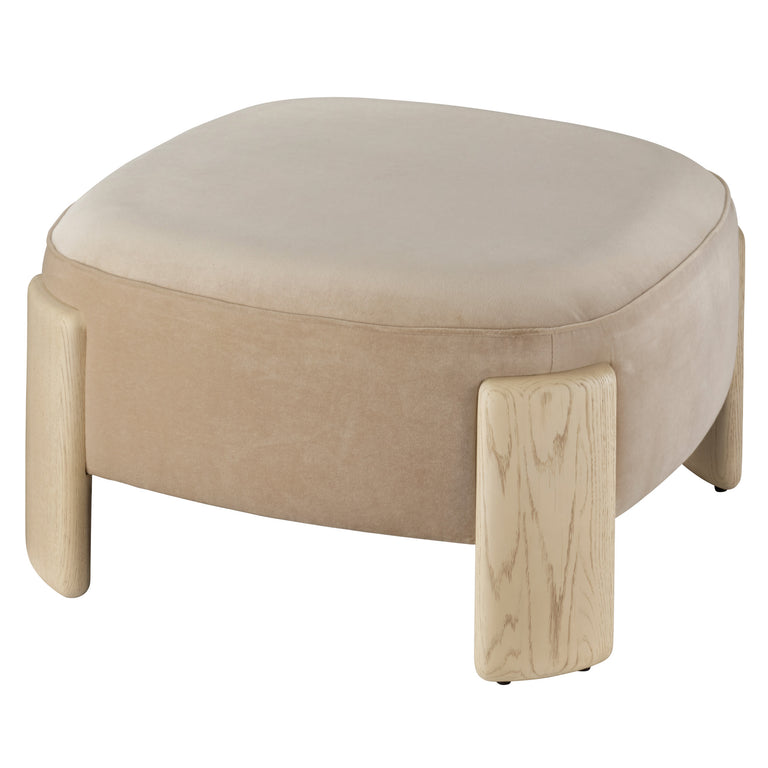 OTTOMAN, EARL VELVET AND PALE OAK