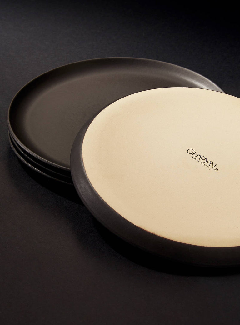HANDMADE STONEWARE FLAT SALAD/DINNER PLATE | EDAN 9.4" | KITCHEN