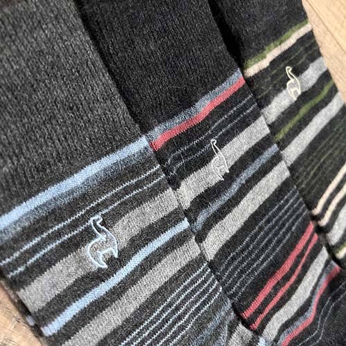 ALPACA SOCKS • STRIPE • MAUVE | APPAREL