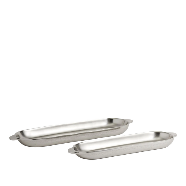 Stinson Nickel Long Trays - Set of 2