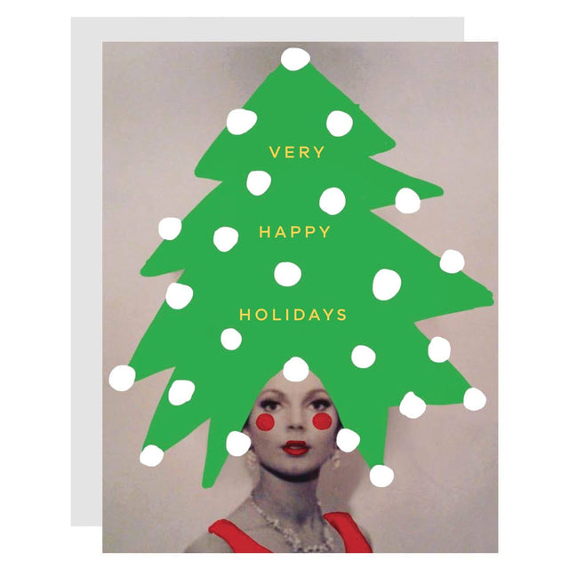 Very Happy Holidays / Retro Tree | GREETING CARDS