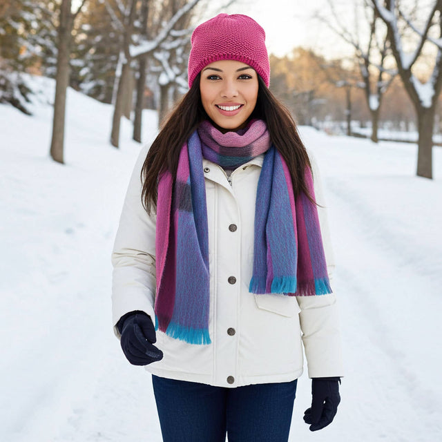 ALPACA PLAID SCARF • GRAPEVINE | APPAREL