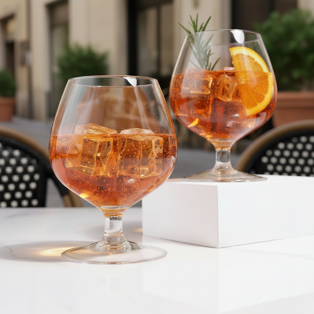 CRYSTAL WINGBACK BRANDY GLASSES