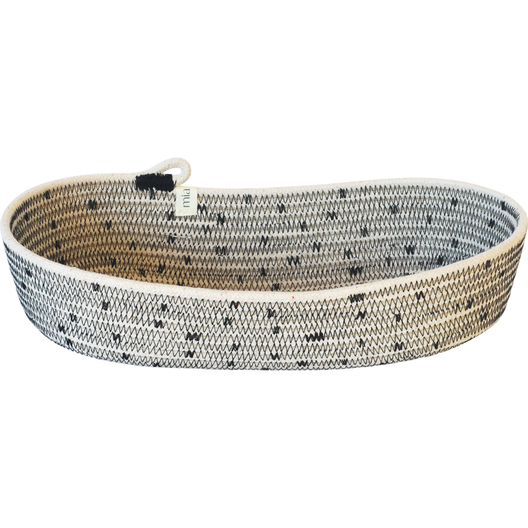 OVAL BASKET S - STITCHED (POLKA DOT)(VARIOUS COLOURS) | ORGANIC SOUTH AFRICAN COTTON CRAFT