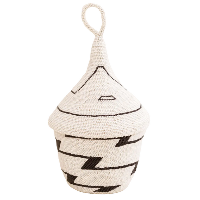 Zig Zag Beaded Peace Basket