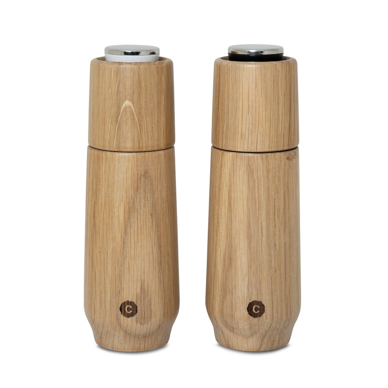CHAMPAGNE OAK WOOD PEPPER GRINDER/SHAKER  6.5" | KITCHEN