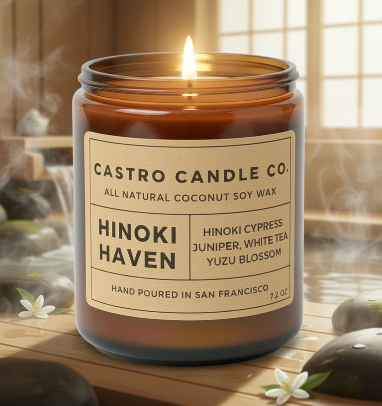 Castro Candle Co. Hinoki Haven candle | HOME FRAGRANCE & CANDLES | inspired by San Francisco 