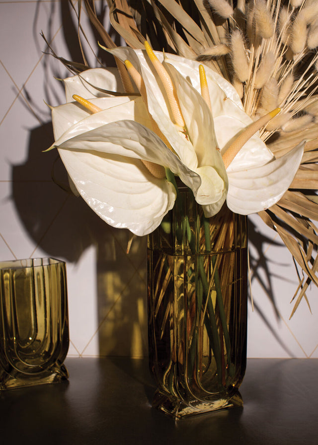 DAMON CHARTREUSE GLASS VASE